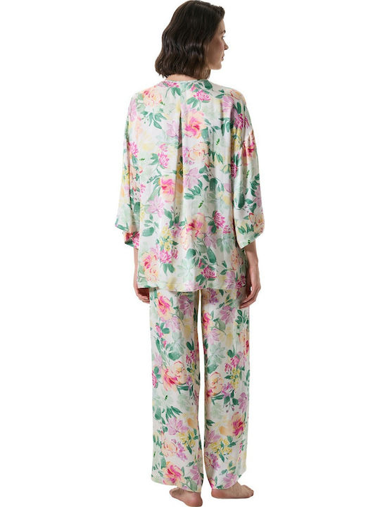 Penye Mood Penye Mood Sommer Damen Schlafanzug Set Grün
