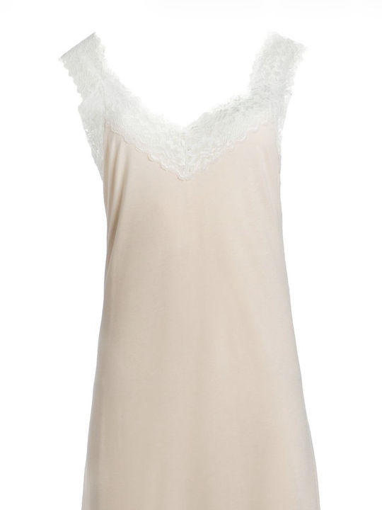 Pink Label Summer Women's Nightgown White Pink Label Summer Women's Nightgown White