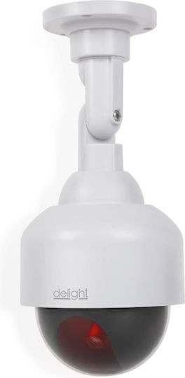 Cameră de Supraveghere Falsă Tip Dome Rotativă 360° cu Led Intermitent Alimentată cu Baterii Aa pentru Interior