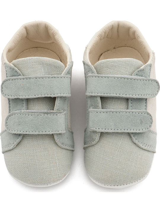 Babywalker Pantofi De Botez Din Piele Adidași Albi Mineral
