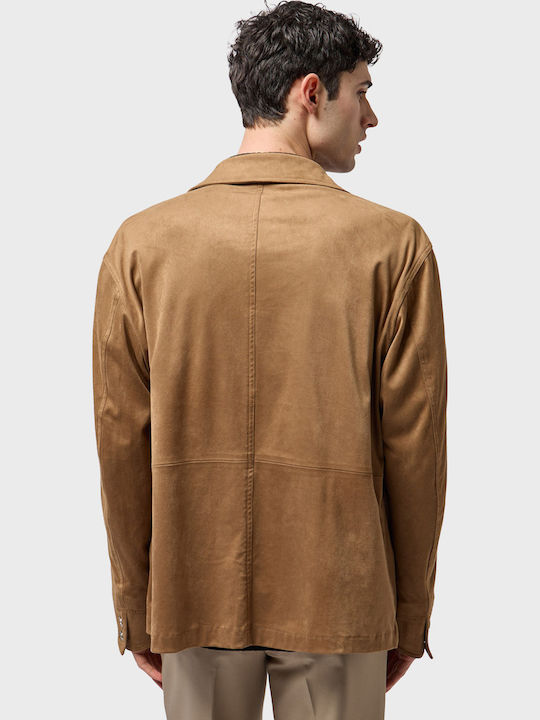 Μακρυμάνικo Overshirt Dark Beige