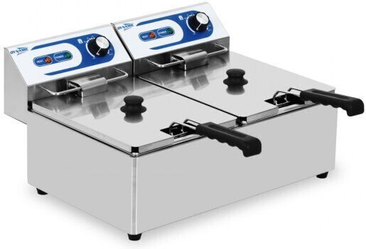 Dynamic Electric Fryer Double 6kW Capacity 2x10lt 55x41.5x29cm EF-6L-2