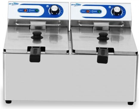 Dynamic Electric Fryer Double Capacity 2x8lt