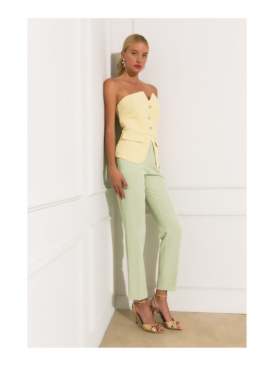 Pantaloni Dama Crep Verde Menta 26532-3-MENTA