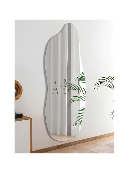 SteweHome Oglindă Arcuită cu Ramă din Plastic Argintie 160x60cm