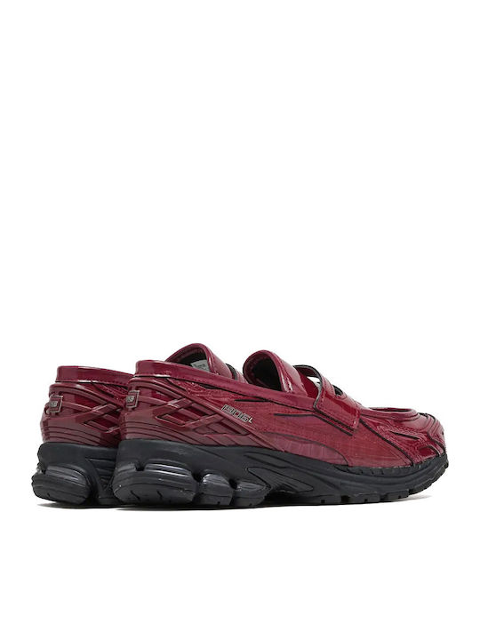 Leather Men's Moccasins in Red Colour