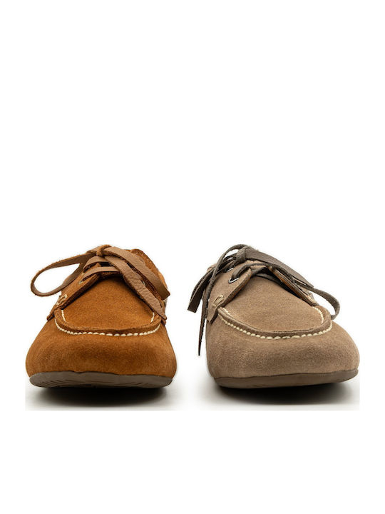 Δερμάτινα Γυναικεία Boat Shoes σε Ταμπά Χρώμα