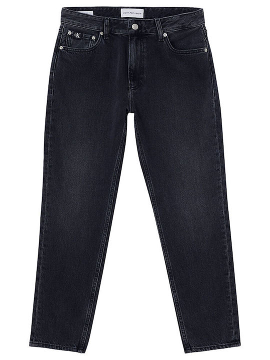 Men's Cropped Jeans Pants Black