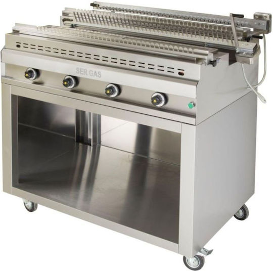 Sergas SG77D Spießiger Grill Erdgas 26kW mit Abmessungen 86x127x42cm