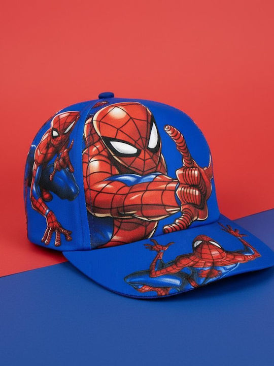 Cerda Παιδικό Καπέλο Jockey Υφασμάτινο Spiderman Μπλε