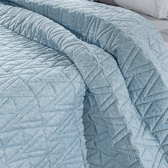 Guy Laroche Kylian Tagesdecken King Size aus Polyester Denim 250x240cm 2Stücke