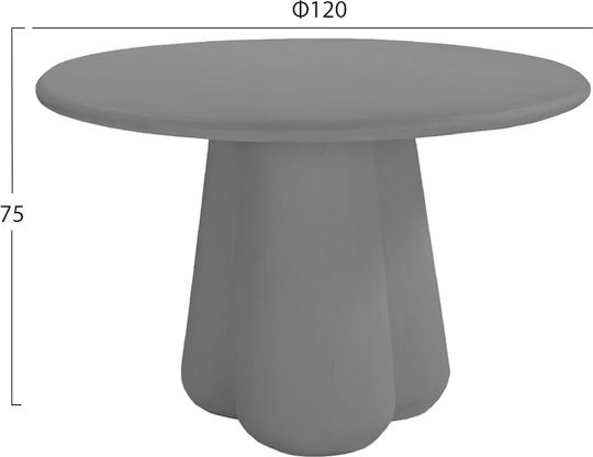 Nayu Στρογγυλό Τραπεζαρίας Φυσικό 120x120x75εκ. Nayu Στρογγυλό Τραπεζαρίας Φυσικό 120x120x75εκ.