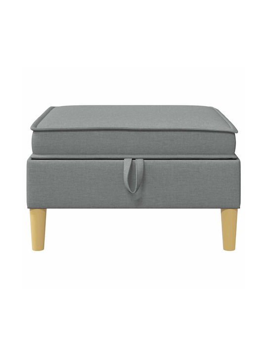 Living Room Stools With Storage Space Upholstered With Brown Fabric