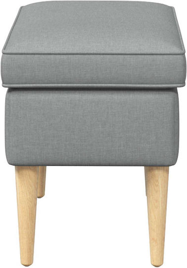 Stoff Fußhocker Hellgrau 55x35x41cm