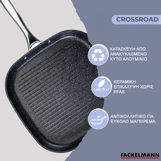 Fackelmann Non-Stick Cast Grill Pan Crossroad 28cm
