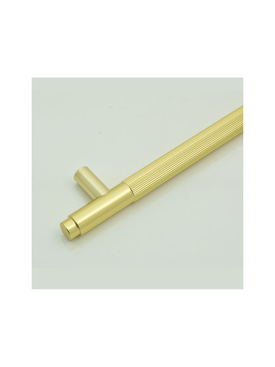Conset Furniture Handle Metal Gold Dark Matte with Hole Centers 140mm C1553-128C59C59-1
