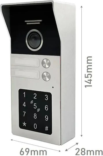 Wireless Video Intercom Set Wi-Fi Black