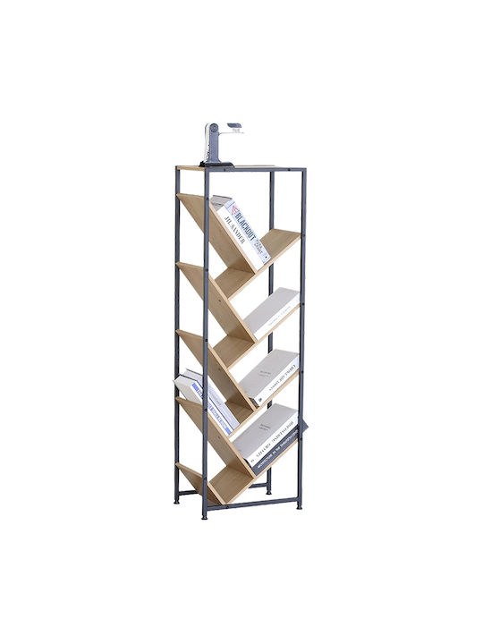 Βιβλιοθήκη Torvien Δρυς/μαύρο 40x27x125εκ.