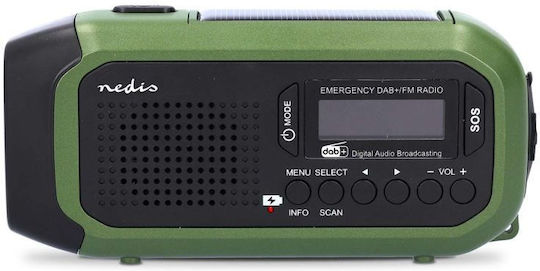 Nedis RDDBCR2000GN Портативно Соларно Радио DAB+ с USB Черно