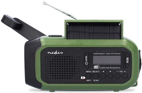 Nedis RDDBCR2000GN Портативно Соларно Радио DAB+ с USB Черно