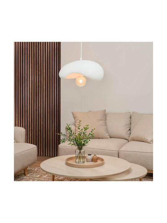 A-s Teiva Pendul Alb cu Soclu E27 80cm