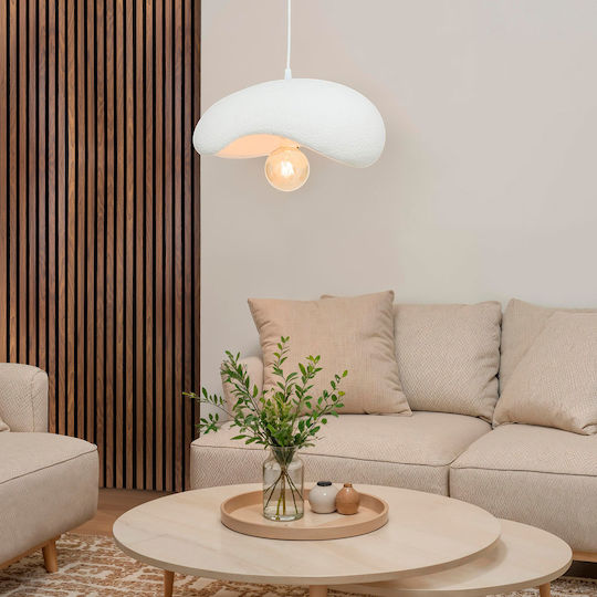 A-s Teiva Pendul Alb cu Soclu E27 80cm