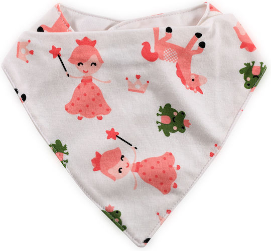 Lorelli Pink Elephants Bandana 100% Cotton with Hoop & Loop Fastener Pink