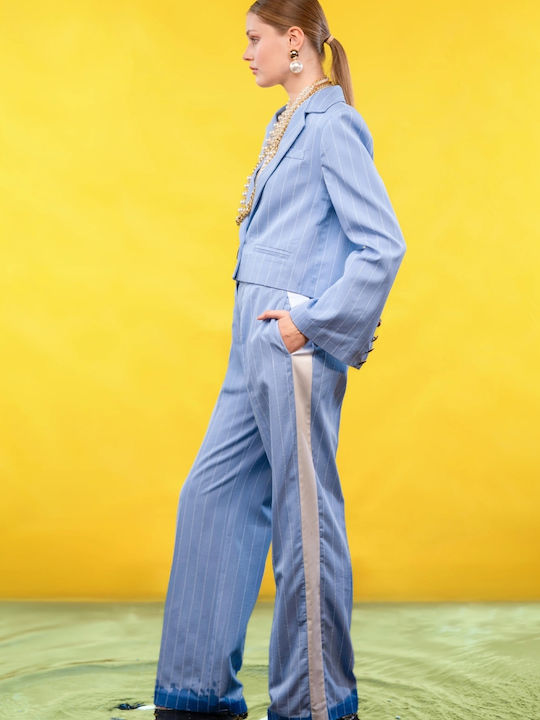 C. Manolo Short Women's Blazer Light Blue