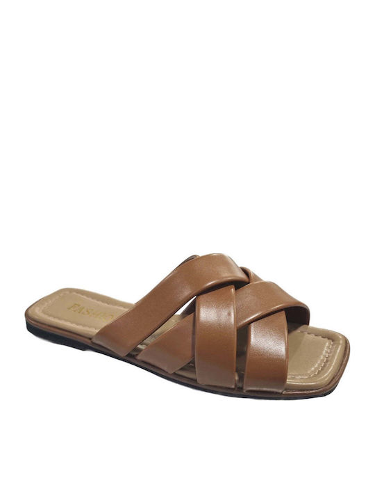Damen Flache Sandalen Braune