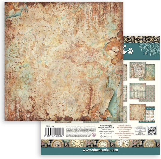 Χαρτιά Scrapbooking 10τεμ 20.3×20.3cm Stamperia Gardens Time Backgrounds