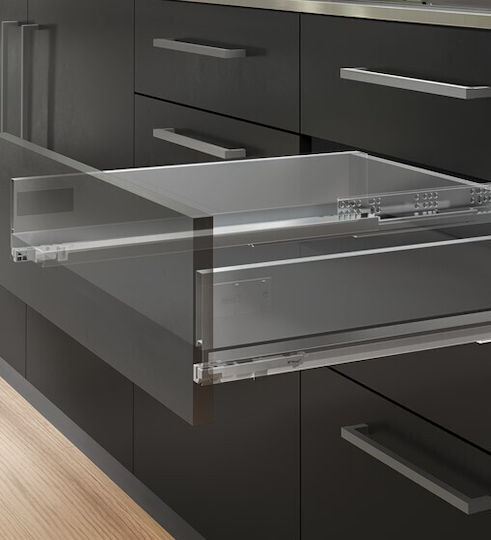 Drawer Brake Emuca Vertex 3D 93x500mm Anthracite 40kg