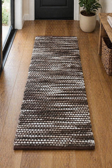 Kitchen Mat Runner 65x135cm Brown