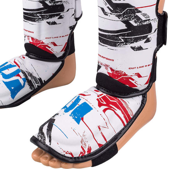 8 Weapons Adults White Shin Guards