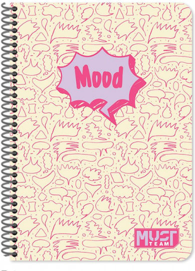 Must Team Spiral Notebook Ruled B5 90 Paper Sheets 3 Subjects (Various Designs)