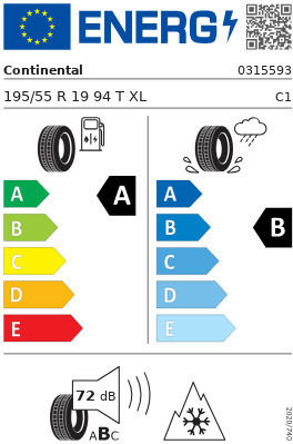 Continental 195/55R19 94TR XL Всесезонна Автомобилна Гума