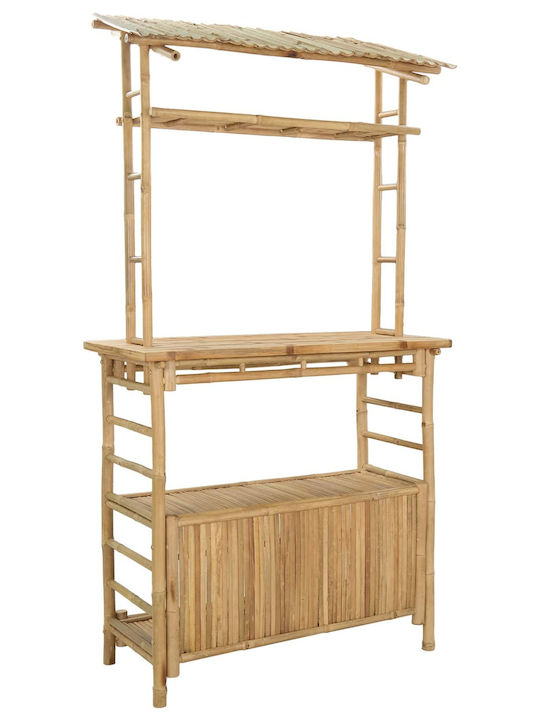 Plastic Outdoor Bar Table Natural 110x50cm