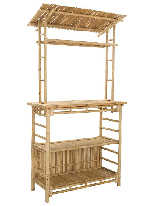Plastic Outdoor Bar Table Natural 110x50cm
