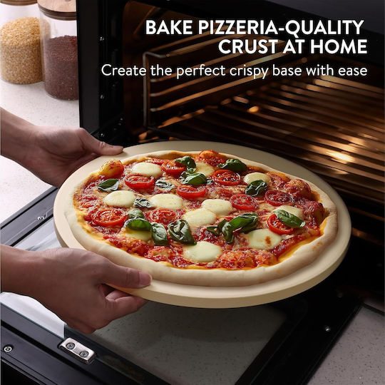 Gourmeo Pizza Baking Plate with Stone Grill Surface 35x35x1.5 cm