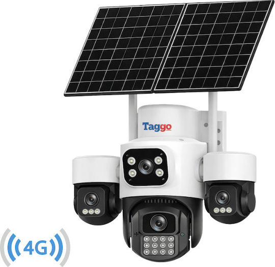Taggo TAGGO-PRO-Q50 Cameră de Supraveghere IP Quad 4G Impermeabilă cu Baterie și Comunicare Bidirecțională