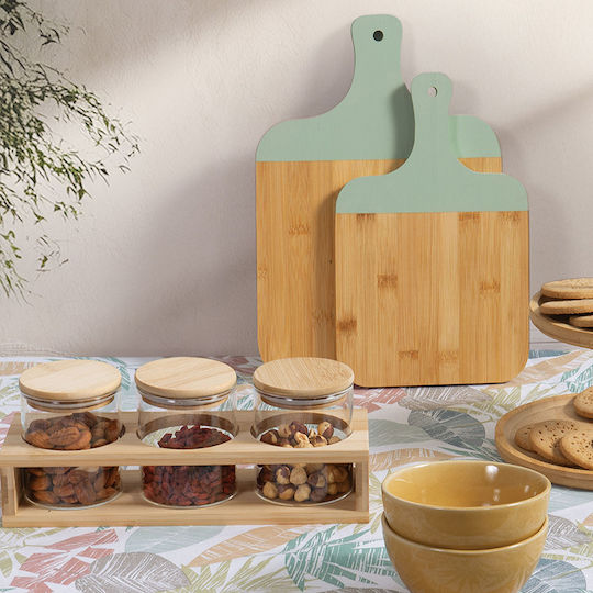 Borcane din Sticlă Capac din Lemn Bază din Lemn 8x9,2-10,3 Transparent Nef-nef Homeware Sticlă Bambus Borcane din Sticlă Capac din Lemn Bază din Lemn 8x9,2-10,3 Transparent Nef-nef Homeware Sticlă Bambus