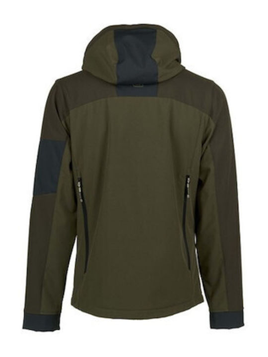 Univers Jachetă de Vânătoare Softshell Verde Impermeabilă