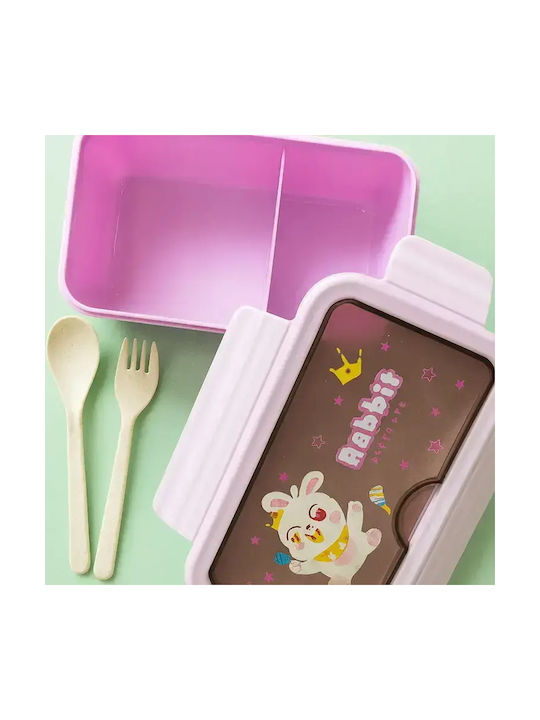 Mittagsboxen Lunch Box 1.1l Hxd6627 Lila Mit Trennwänden & Besteck – Ideal Für Schule Arbeit Oder Reise