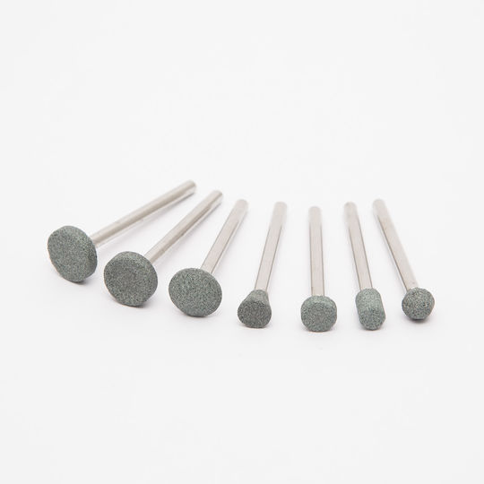 Set 7 Pietre de Măcinat Cu Arbore 3.1 Mm Mini Polizor Freză 28000 Rpm