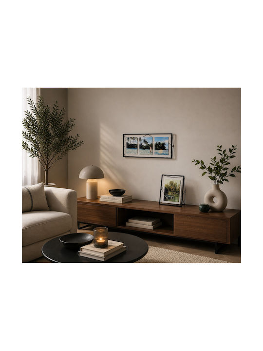 Umbra Prisma Wall Photo Frame Metallic with Black Frame 2 Pieces
