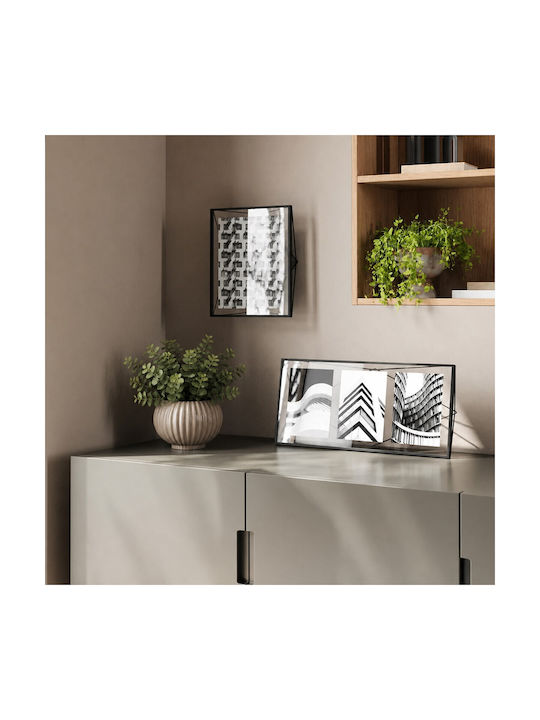Umbra Prisma Wall Photo Frame Metallic with Black Frame 2 Pieces