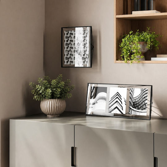 Umbra Prisma Wall Photo Frame Metallic with Black Frame 2 Pieces