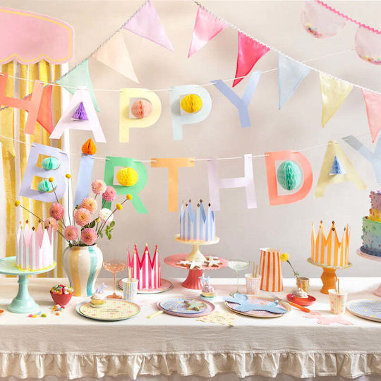 Meri Meri Happy Birthday Glass for Party 8 Pieces