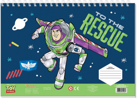 Drawing Pad 40 Sheets Toy Story 23*33cm Stickers Stencils 2 Pages Coloring Must 565898