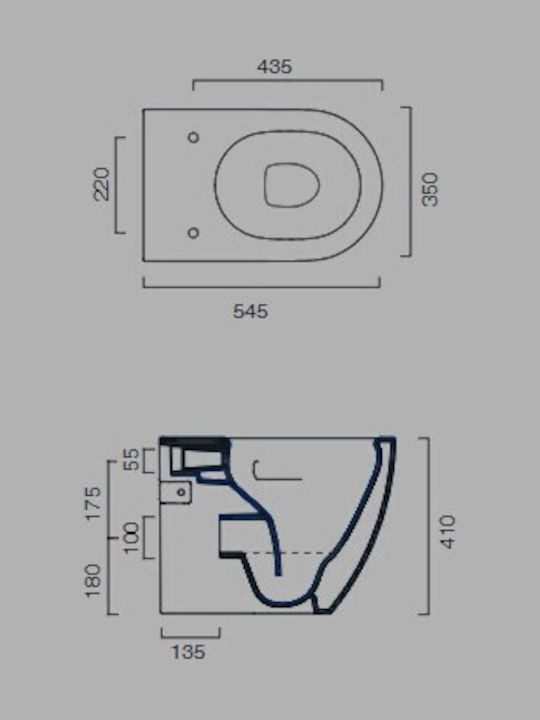 Λεκάνη Κρεμαστή με Slim Κάλυμμα Duroplast Soft Close Λευκή 8032519114383 Λεκάνη Κρεμαστή με Slim Κάλυμμα Duroplast Soft Close Λευκή 8032519114383