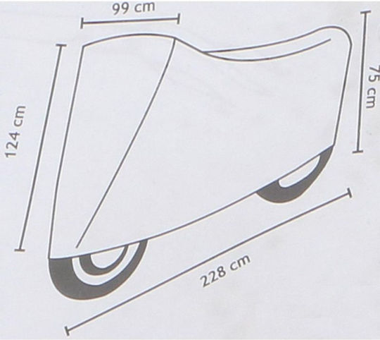 Dunlop Husă Motocicletă Impermeabilă M228xL124xÎ75cm